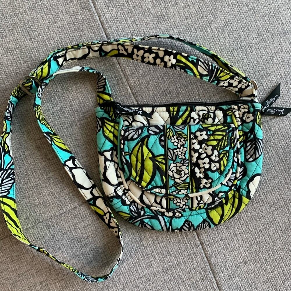 Vera Bradley Island Blooms Crossbody Purse Tropical Print Cross Body - Picture 1 of 5
